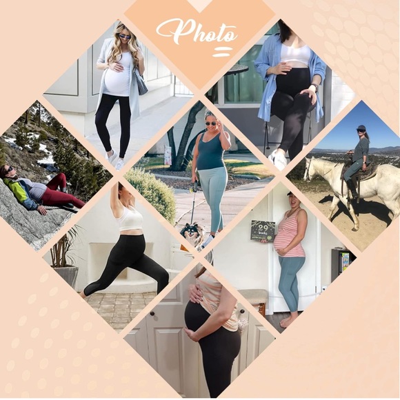 Gillya Maternity Over the Belly Leggings w/ side pockets NWOT Black, size small - Picture 10 of 13